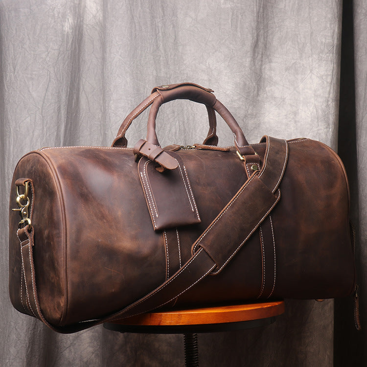 Retro Men's Hand Luggage Bag European And American Crazy Horse Leather - Fashioinista