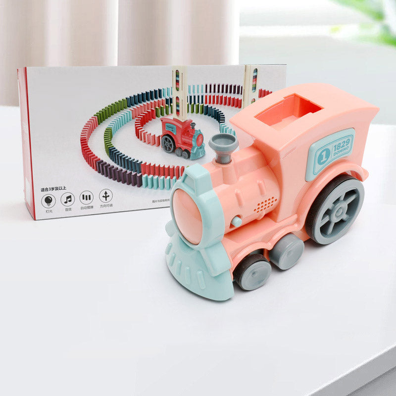 Domino Train Toys Baby Toys Car Puzzle Automatic Release Licensing Electric Building Blocks Train Toy - Fashioinista