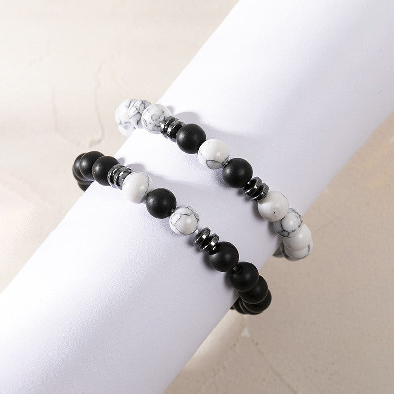 Volcanic Rock Bracelet Suit Men And Women Couple Style