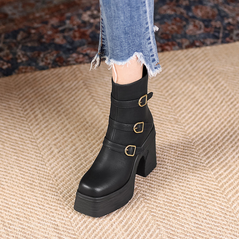 Spring And Autumn All Match Single Boots High Heels - Fashioinista