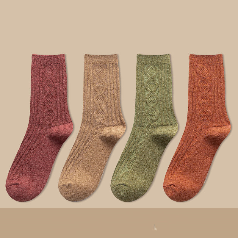 Thickened Cashmere Long Socks For Women Warm Pile