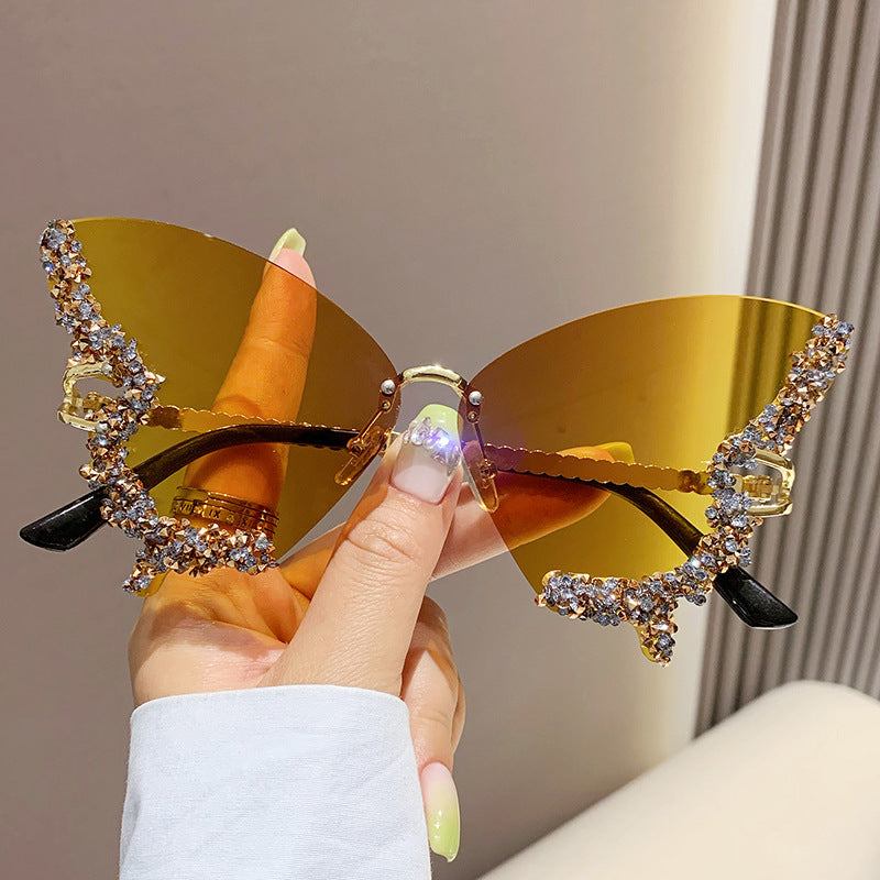 Luxury Diamond Butterfly Oversize Sunglasses