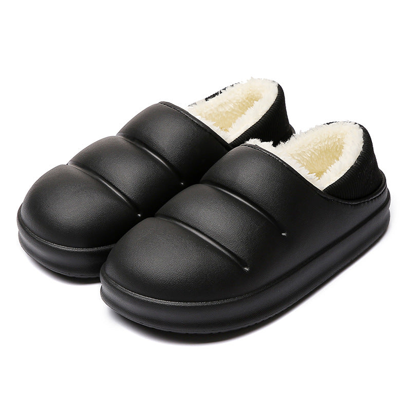 Couple Cotton Slippers Wiomen Winter Warm House Shoes Waterproof Garden Slipper - Fashioinista