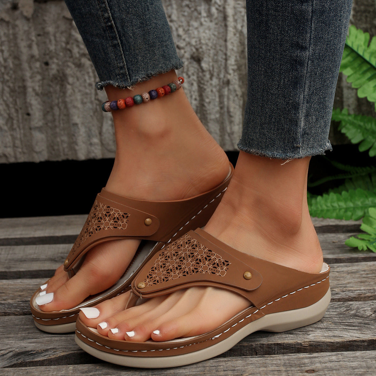 Thong Sandals Summer Flip Flops Women Outdoor Slippers Beach Shoes - Fashioinista