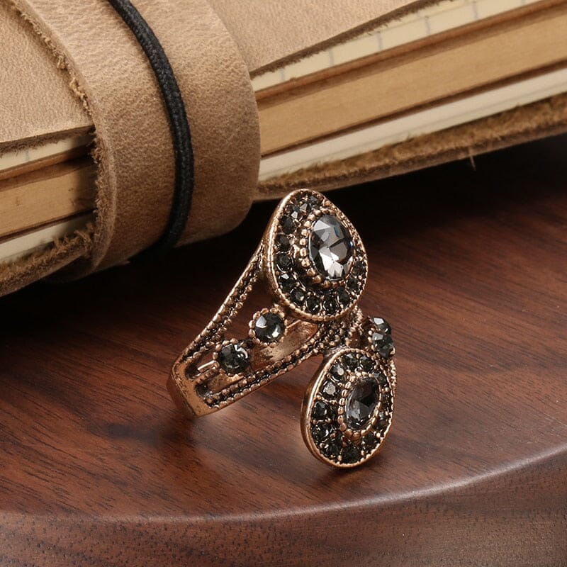 Antique Gold Wedding Ring: Big Zircon Rings Fashionjosie 