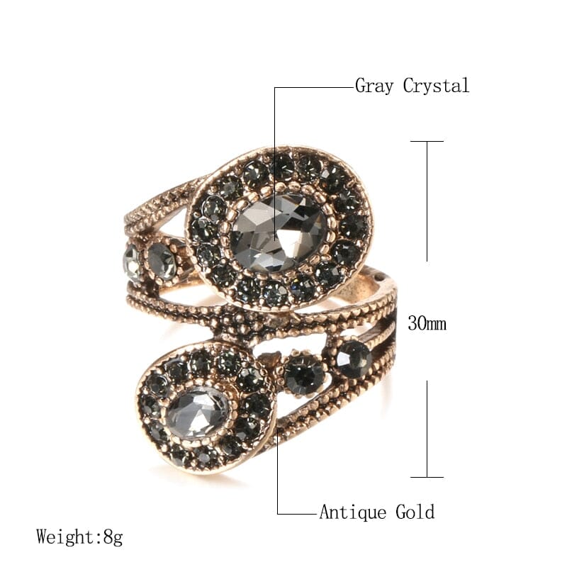 Antique Gold Wedding Ring: Big Zircon Rings Fashionjosie 