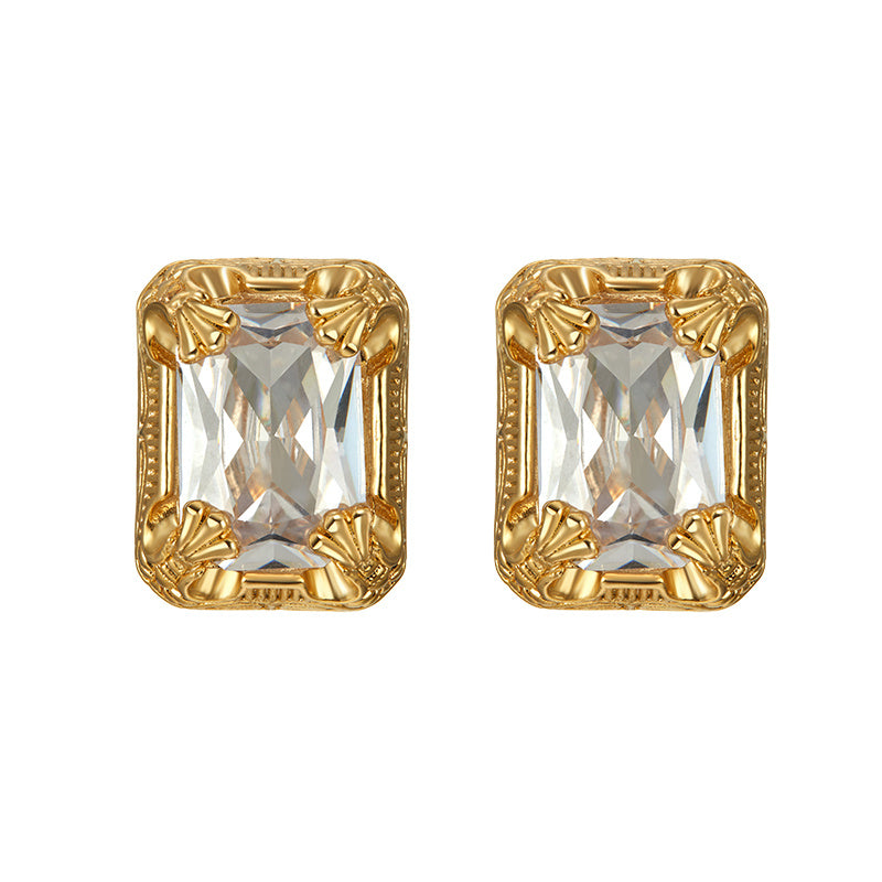 Retro Edging Gem Temperament Earrings Earrings Women