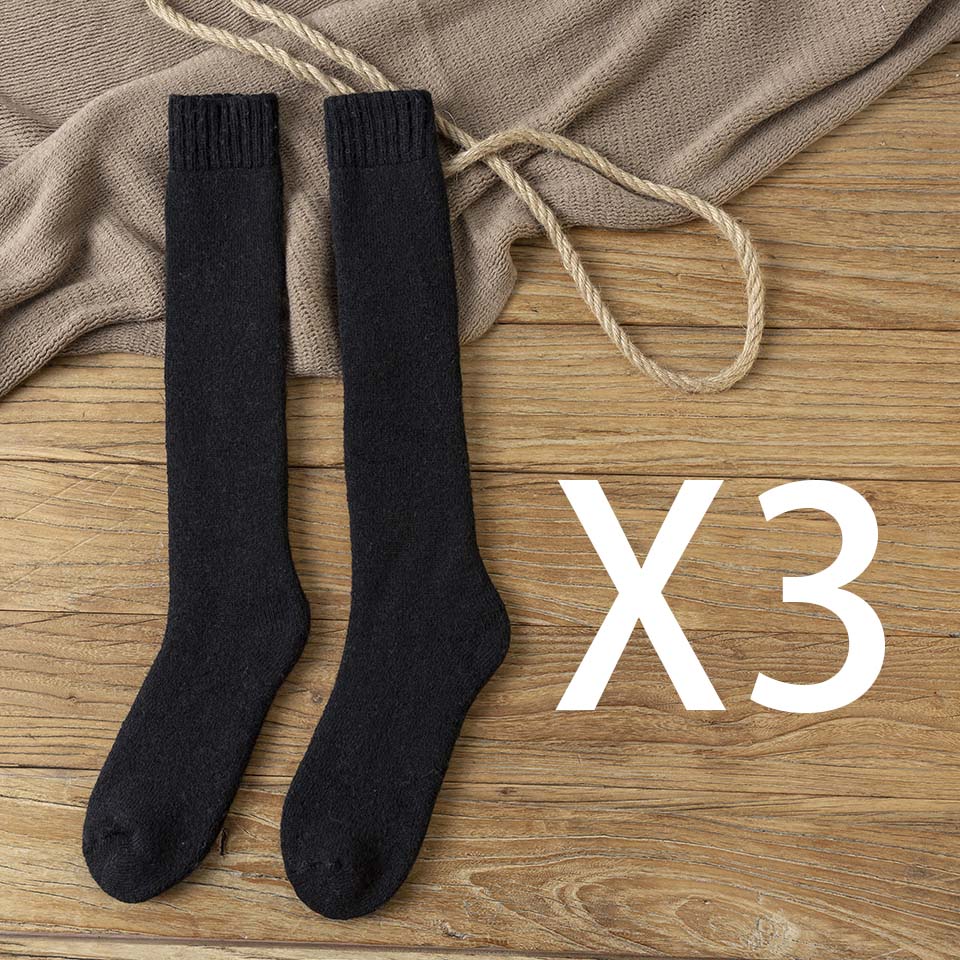 Winter Warm Stockings Plus Fleece Men's Wool Calf Socks