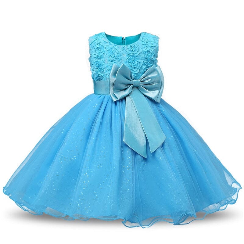 Big Bow Dress for Girls Baby & Toddler Dresses Fashionjosie DeepSkyBlue 3M 