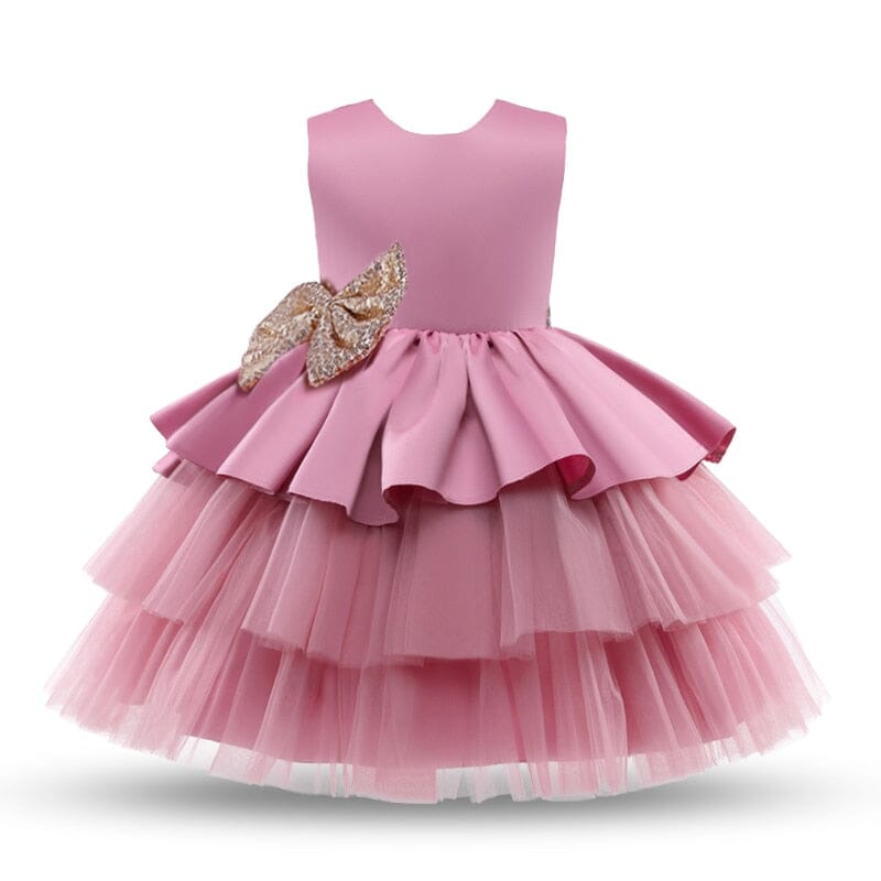 Big Bow Dress for Girls Baby & Toddler Dresses Fashionjosie HotPink 3M 