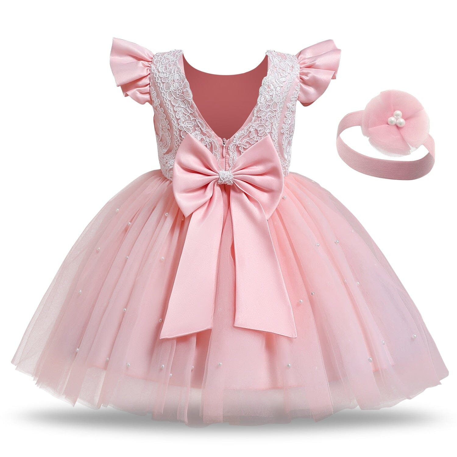 Big Bow Dress for Girls Baby & Toddler Dresses Fashionjosie Pink 3M 