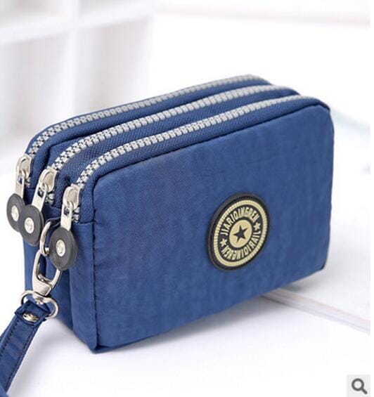 Big Capacity Women Wallet Make-up Handbags Fashionjosie blue 