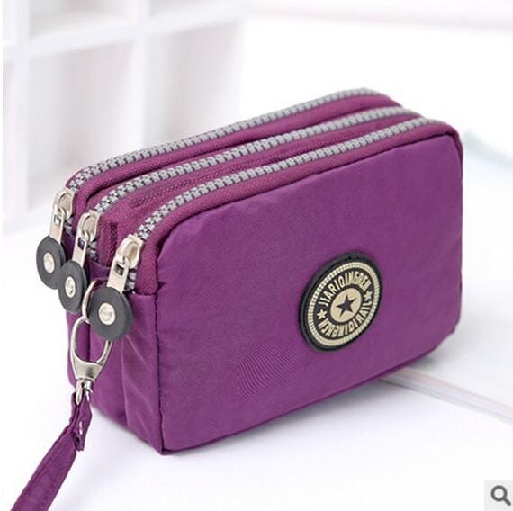 Big Capacity Women Wallet Make-up Handbags Fashionjosie purple 