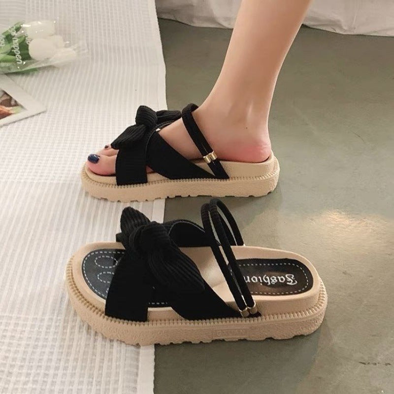 Women's Two Wear Flat Platform Sandals - Fashioinista