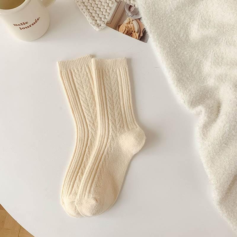 Cashmere Wool Thicken Warm Women Socks Socks Fashionjosie beige 