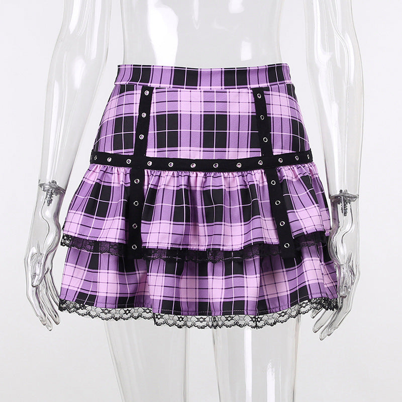 Female Pleated Skirt Lattice Skirt - Fashioinista