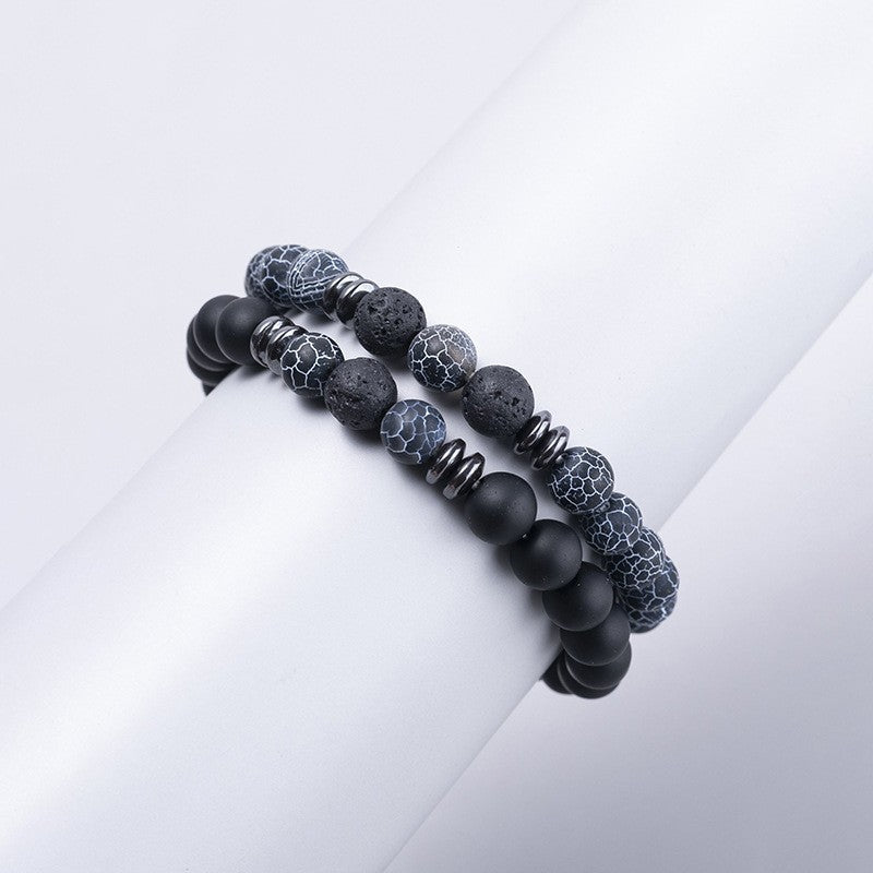 Volcanic Rock Bracelet Suit Men And Women Couple Style