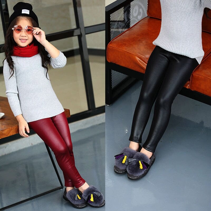 Children's Leather Leggings Pants Fashionjosie 