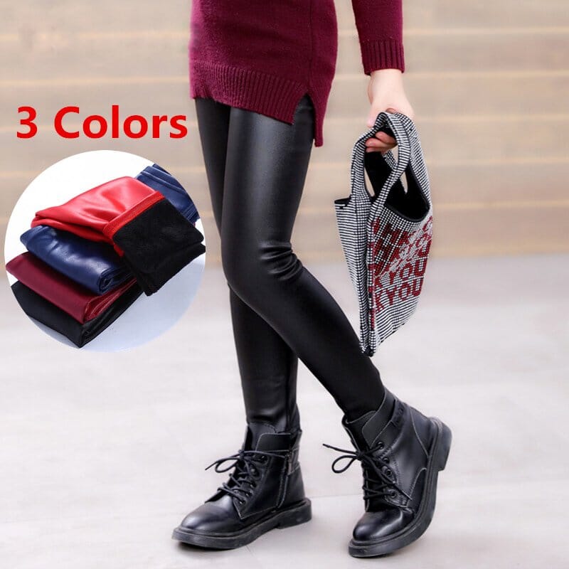 Children's Leather Leggings Pants Fashionjosie 