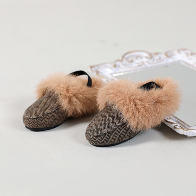 Children's Shoes with Fur Shoes Fashionjosie Auburn 21(12.5CM Foot) 