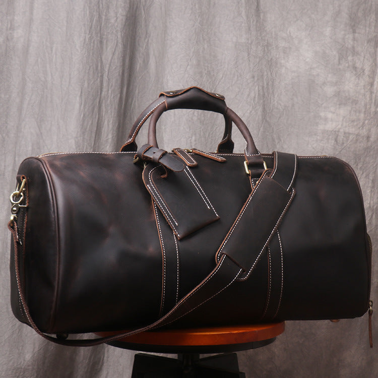 Retro Men's Hand Luggage Bag European And American Crazy Horse Leather - Fashioinista