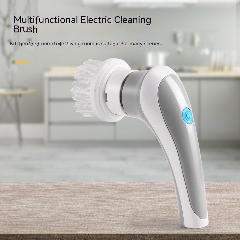 Electric Cleaning Brush 4 In 1 Spinning Scrubber Handheld Electric Cordless Cleaning Brush Portable - Fashioinista