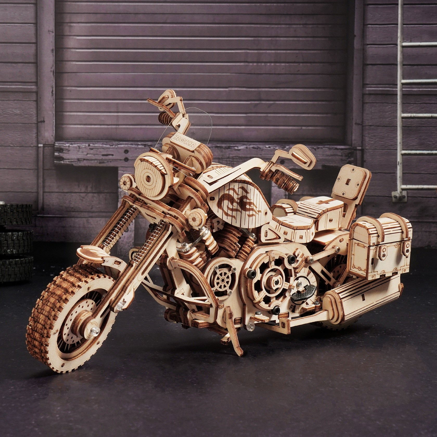 DIY Wooden Motorcycle Kit: Kids & Adults