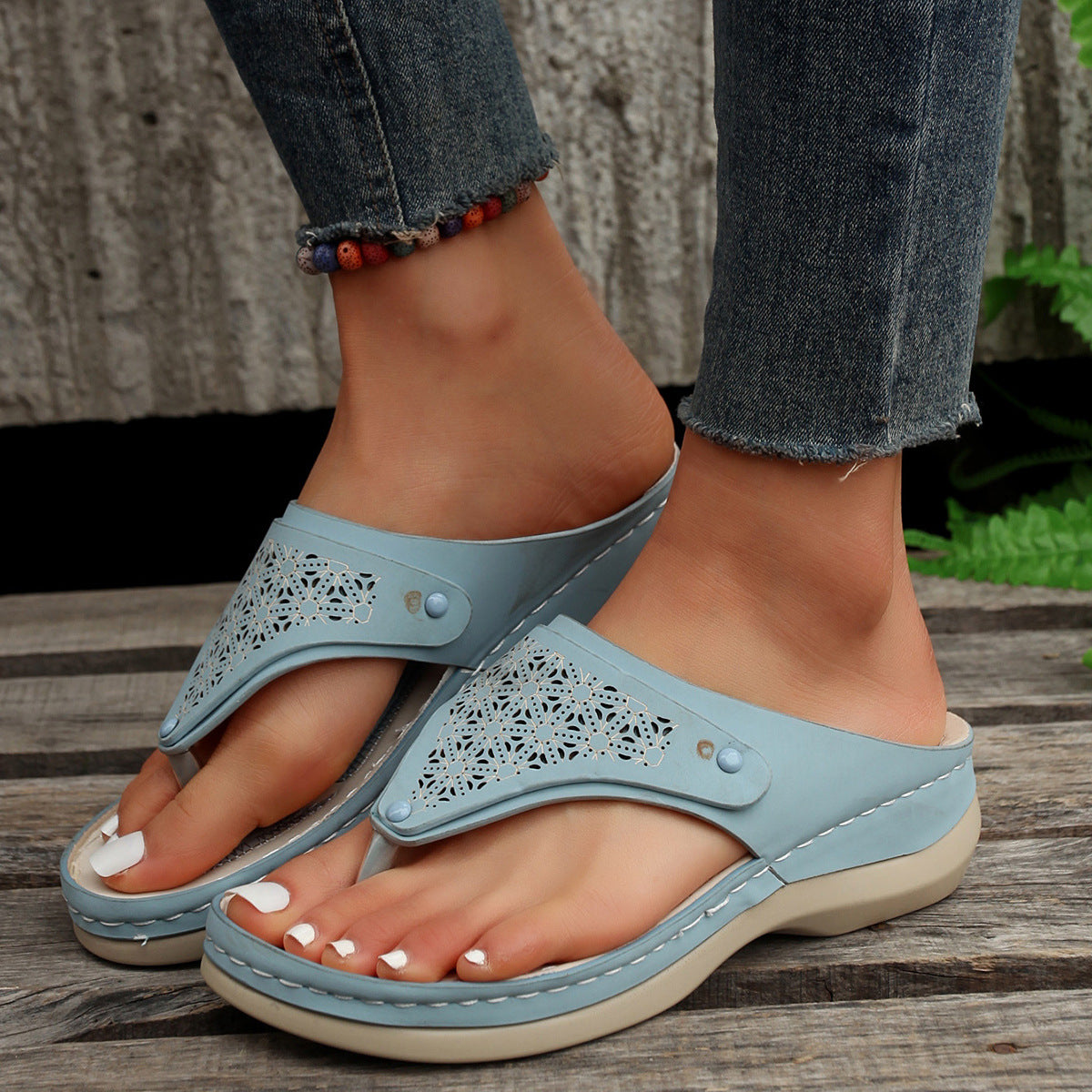 Thong Sandals Summer Flip Flops Women Outdoor Slippers Beach Shoes - Fashioinista