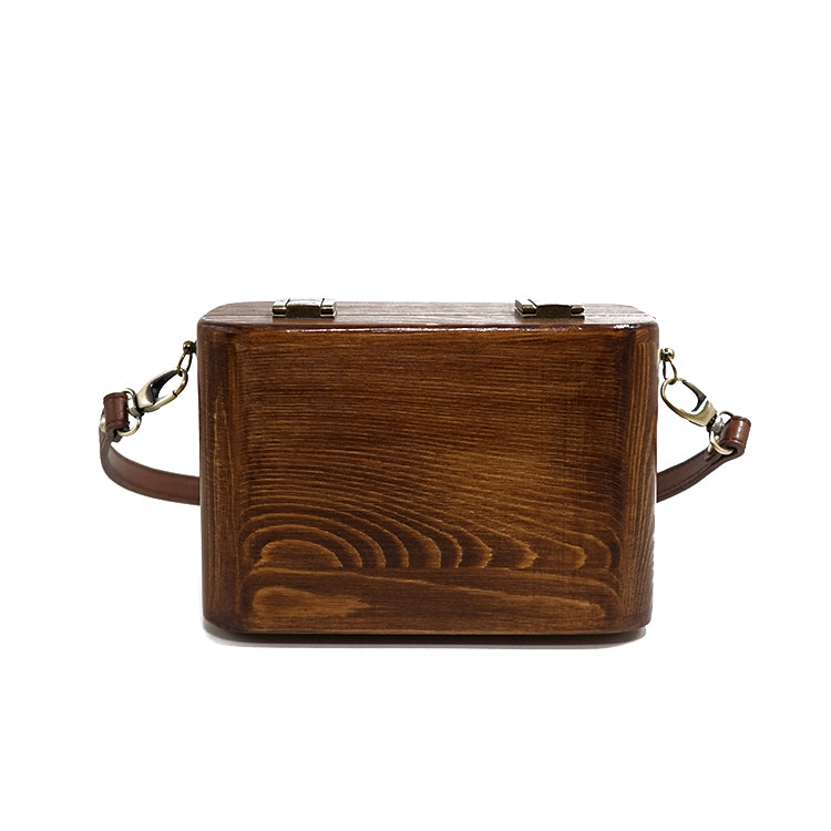 Niche Retro Literary Wooden Double Buckle Women's Messenger Bag - Fashioinista