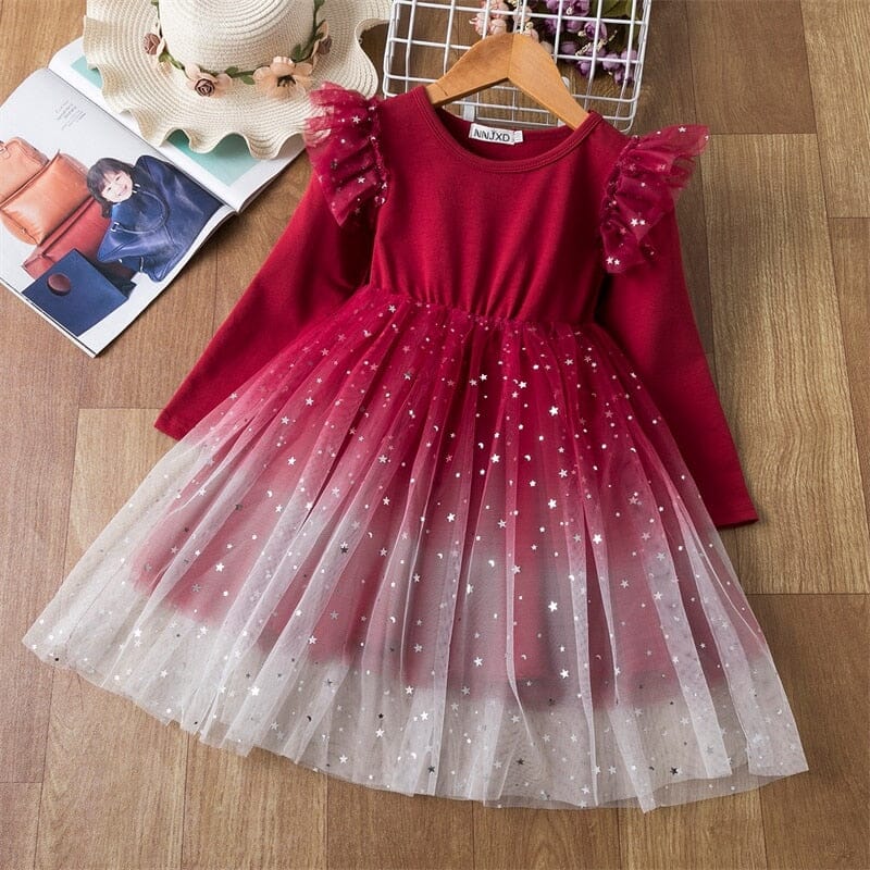 Elegant Wedding Flower Girls Dress Baby & Toddler Dresses Fashionjosie 220 red 3T 