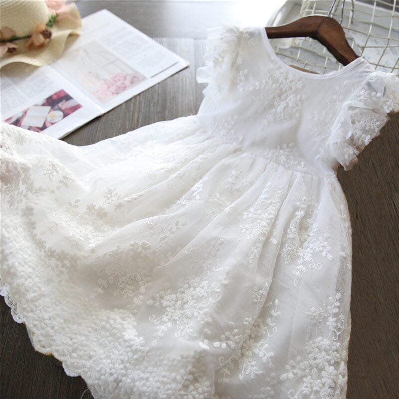 Elegant Wedding Flower Girls Dress Baby & Toddler Dresses Fashionjosie 622 white 3T 