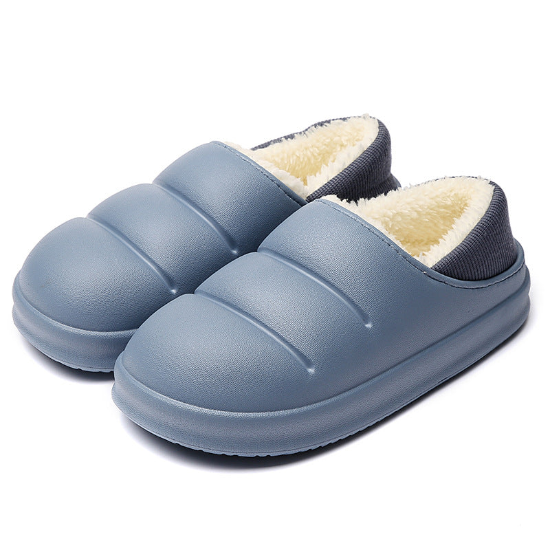 Couple Cotton Slippers Wiomen Winter Warm House Shoes Waterproof Garden Slipper - Fashioinista