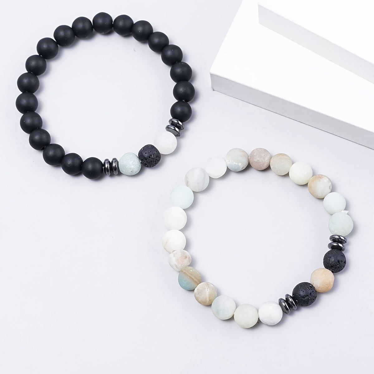 Volcanic Rock Bracelet Suit Men And Women Couple Style