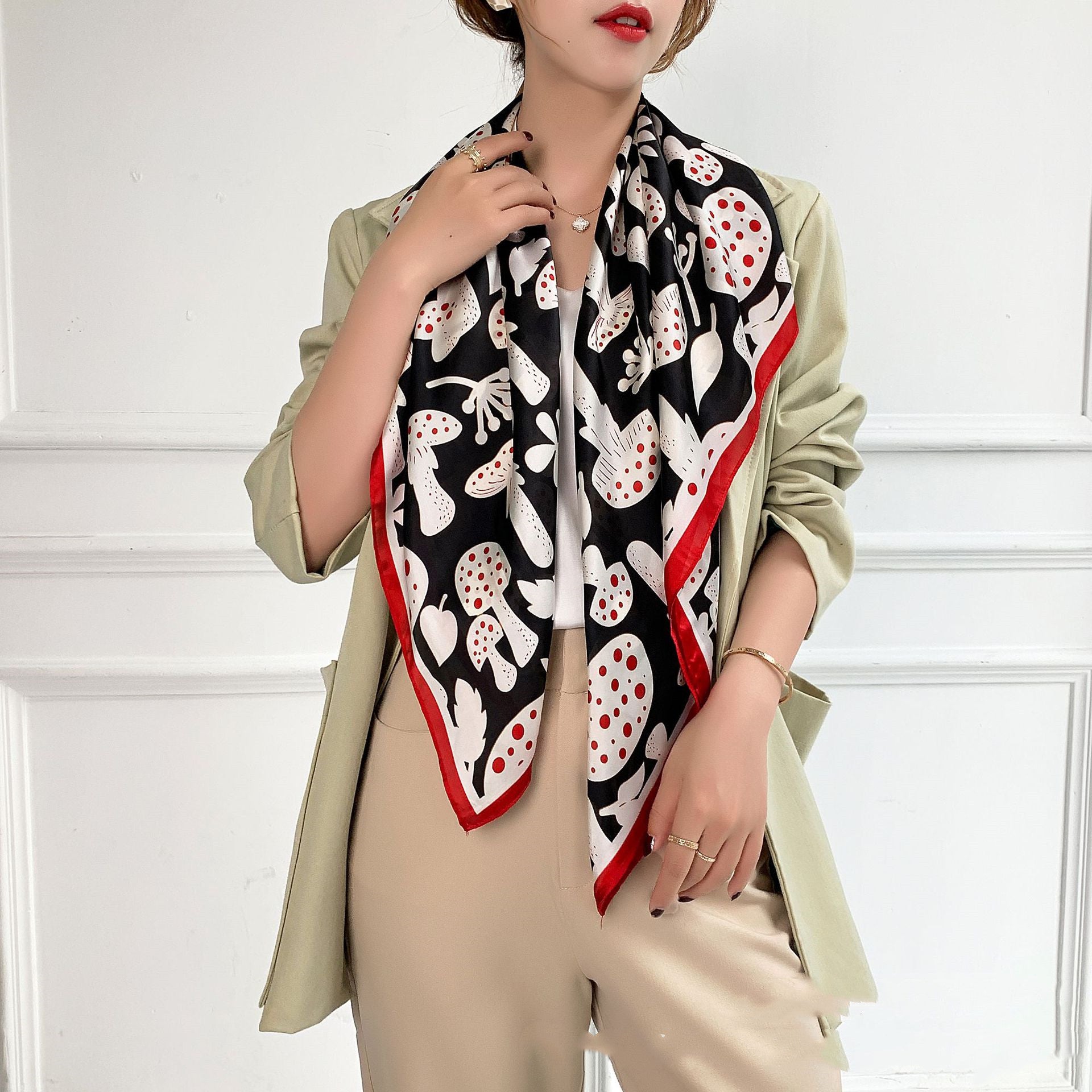 Fashion Silk Scarves Female Printing Hijab - Fashioinista