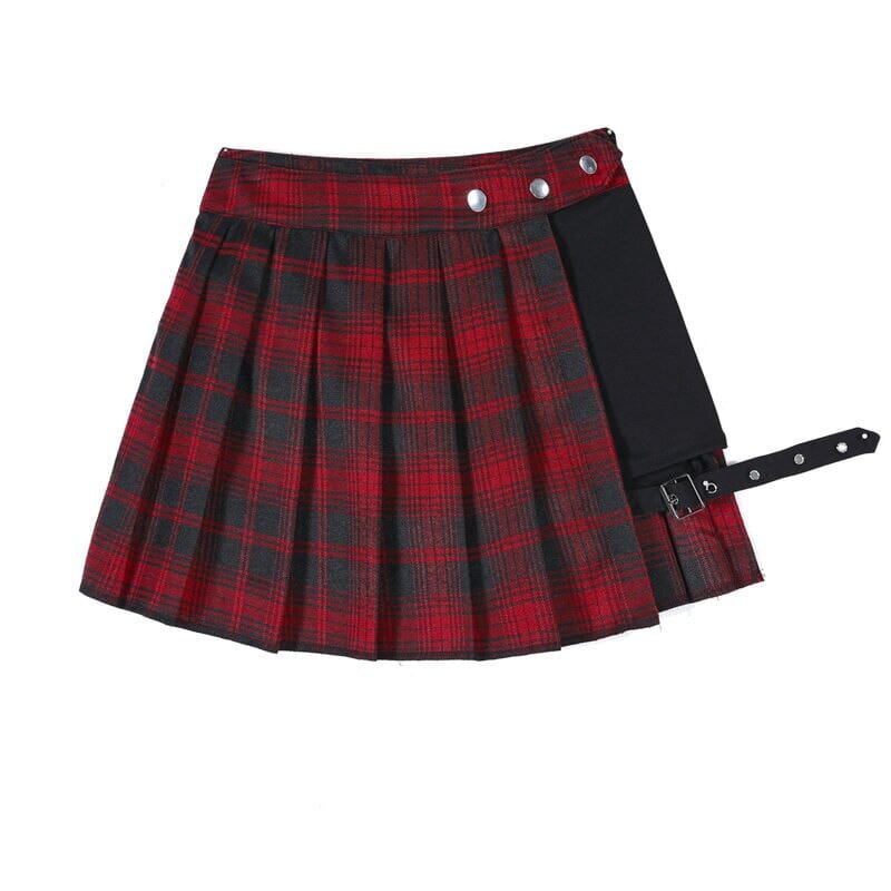Fashionable Tartan Pleated Mini Skirt Skirts FashionJosie 