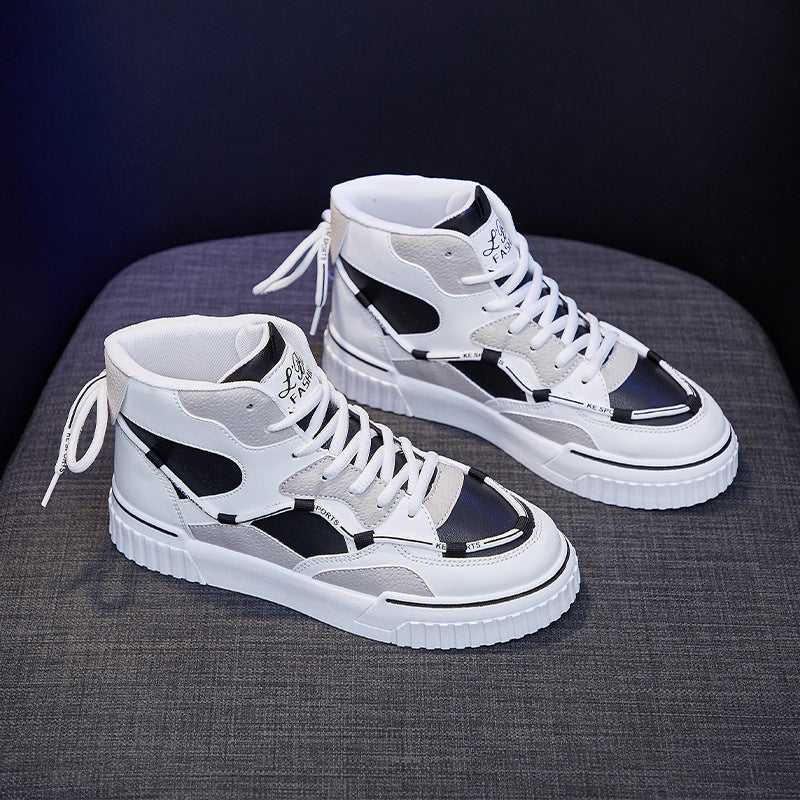 High Top White Shoes Women Flat Running Shoes Women - Fashioinista