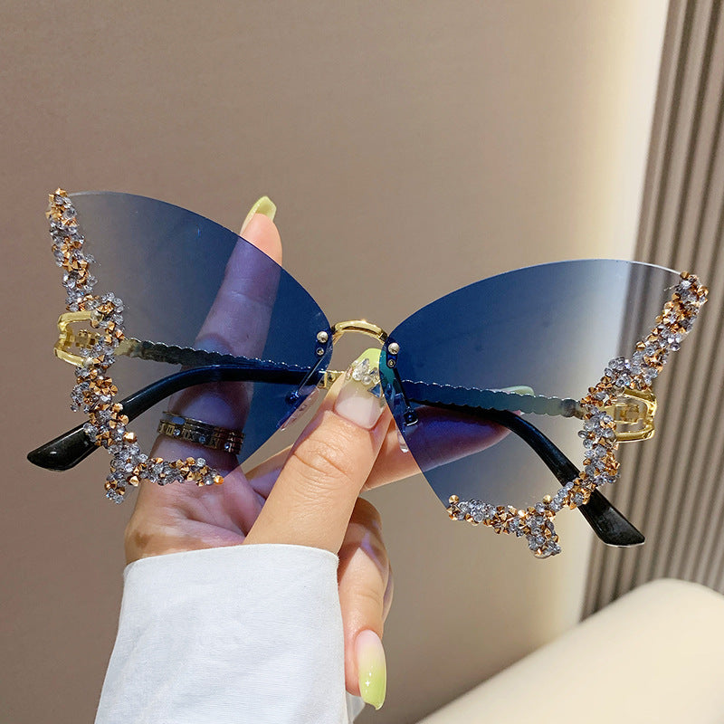 Luxury Diamond Butterfly Oversize Sunglasses