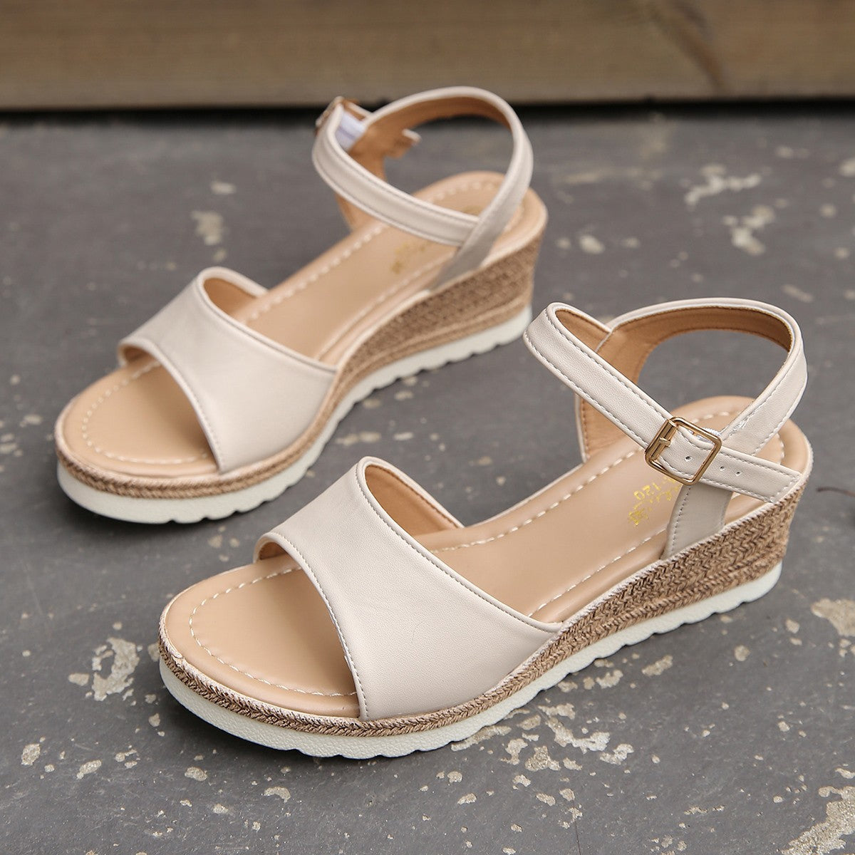 Ankle Buckle Wedges Sandals For Women Summer Platform Shoes - Fashioinista