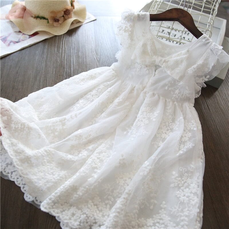 Full Sleeve French Style Dresses for Children Baby & Toddler Dresses Fashionjosie 622 White 3T 