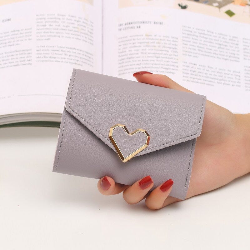 Heart-Shaped Women's Wallets Handbags, Wallets & Cases Fashionjosie Light Purple 