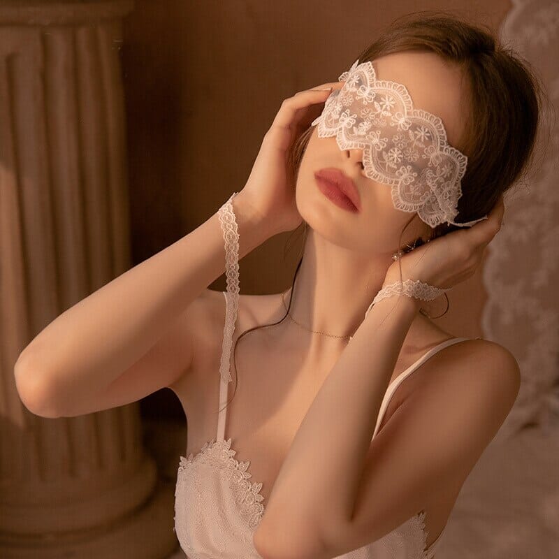 hot Masquerade Lace Eye Mask Apparel & Accessories FashionJosie white 6 