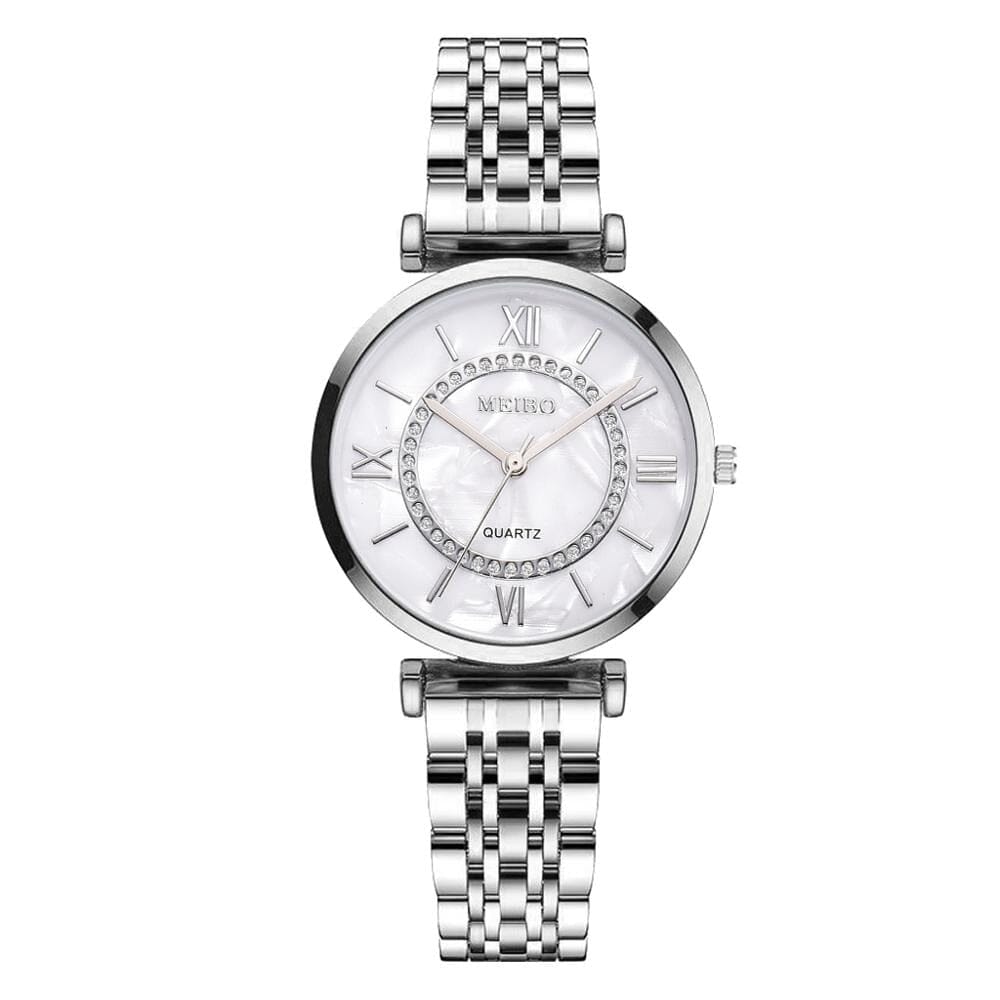 Luxury Crystal Bracelet Watches Watches Fashionjosie Silver 