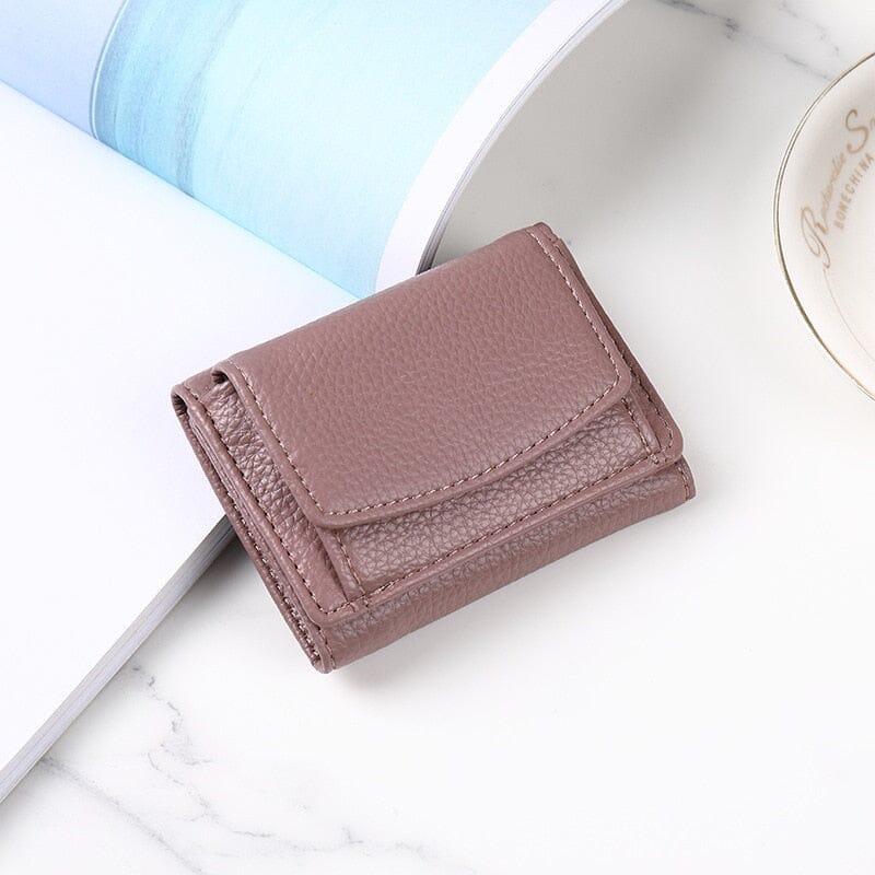 Mini Cowhide Women's Wallet Wallets & Money Clips Fashionjosie Bean Paste 