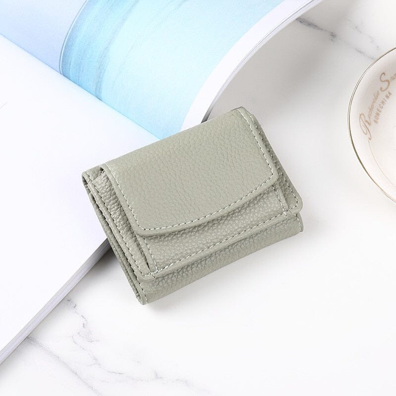 Mini Cowhide Women's Wallet Wallets & Money Clips Fashionjosie Green 