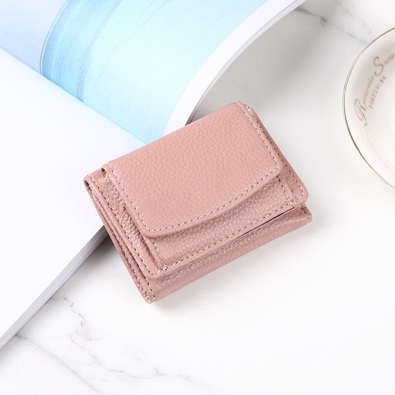 Mini Cowhide Women's Wallet Wallets & Money Clips Fashionjosie Pink 