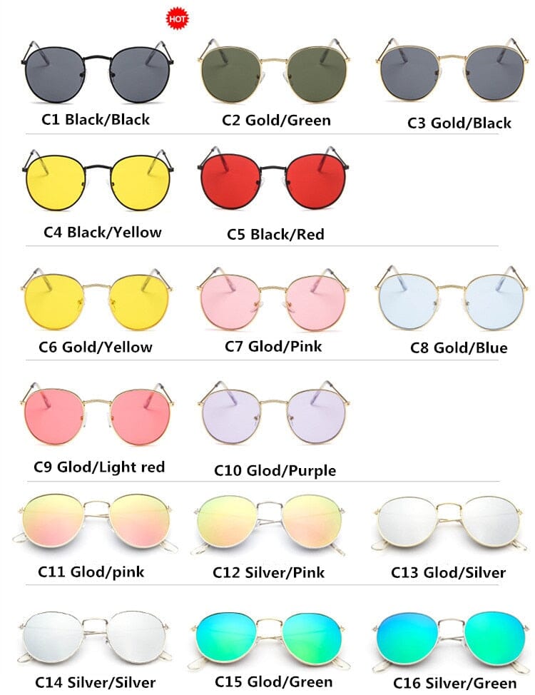 Oval Classic Sunglasses - Women/Men Sunglasses Fashionjosie 