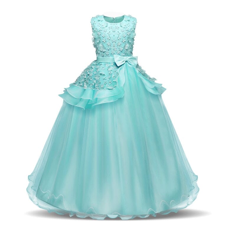 Princess Formal Dress for a Young Girl Girl's Clothes Fashionjosie 354 Green 6 