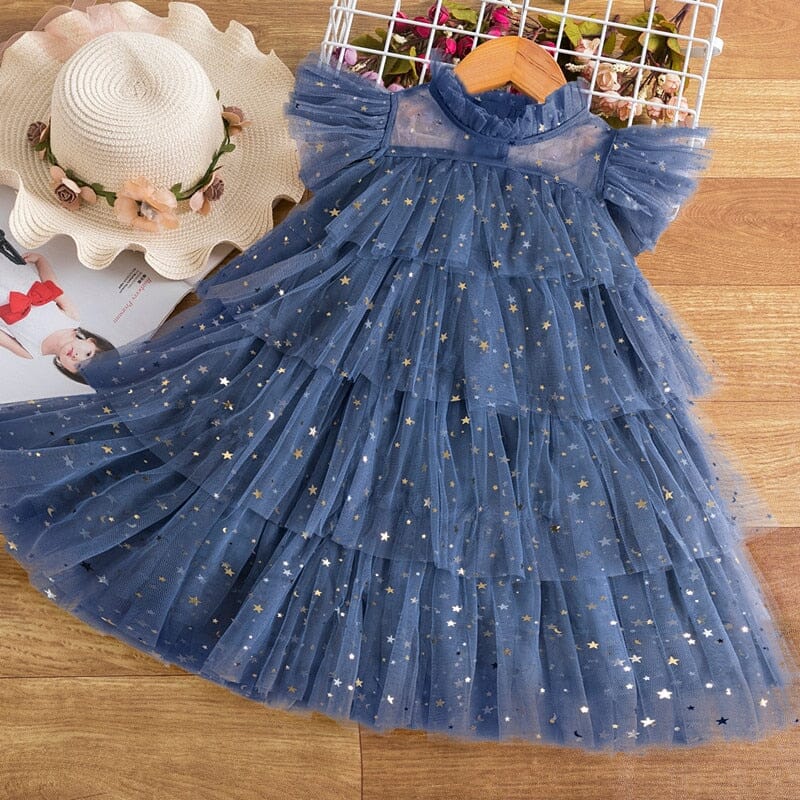 Princess Wedding Dress Baby & Toddler Dresses Fashionjosie 270 blue 3T 