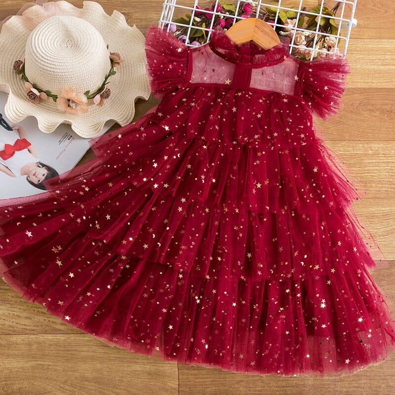 Princess Wedding Dress Baby & Toddler Dresses Fashionjosie 270 red 3T 