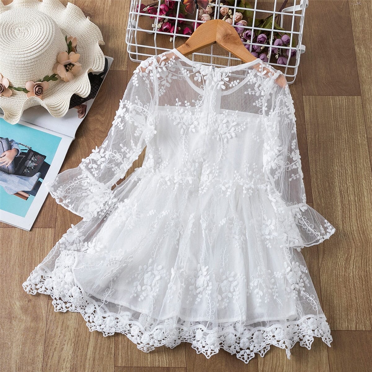 Princess Wedding Dress Baby & Toddler Dresses Fashionjosie 423 white 3T 